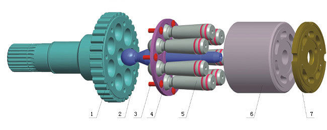 Bombas e motores hidráulicos KOMATSU PC200-7 motor da rotação